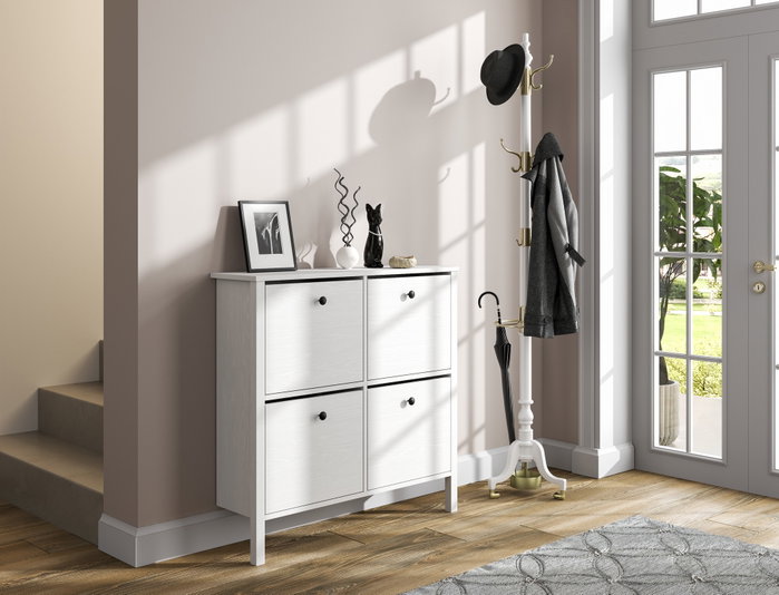 Hanah Home Armario para Zapatos Madera y Blanco